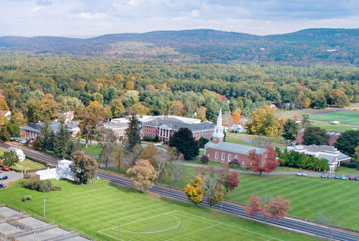 Aerial view of campus